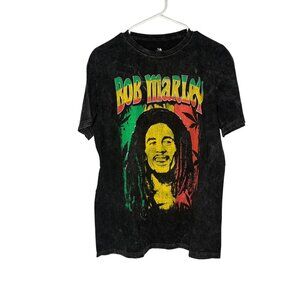 Bob Marley Retro Acid Washed Album Concert Tshirt Size Medium NWOT
